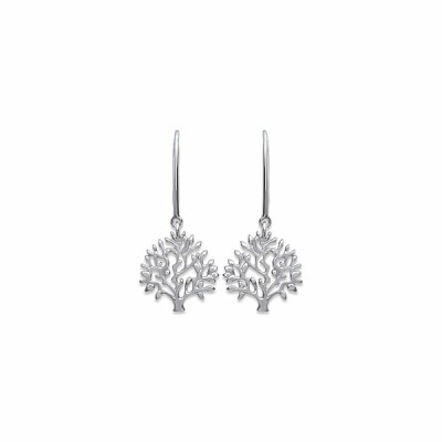 Boucles d'oreilles en argent rhodié