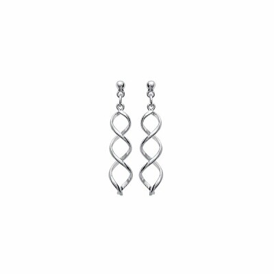 Boucles d'oreilles en argent rhodié