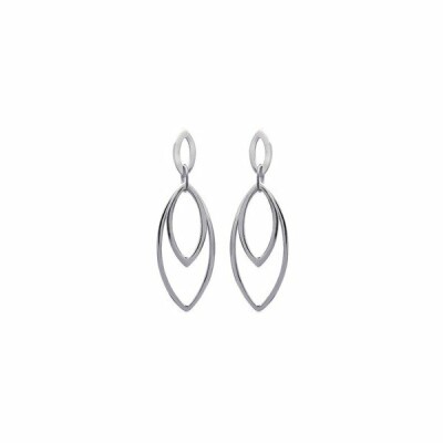 Boucles d'oreilles en argent rhodié