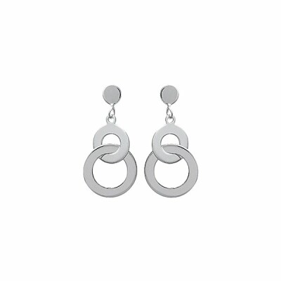 Boucles d'oreilles en argent rhodié