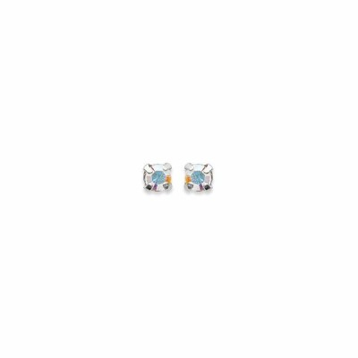 Boucles d'oreilles en argent et cristal