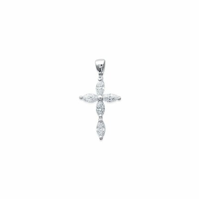 Pendentif en argent rhodié et oxydes de zirconium