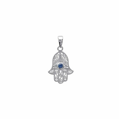 Pendentif en argent et pierre synthétique