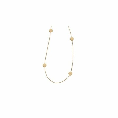 Collier sautoir en plaqué or, 80cm
