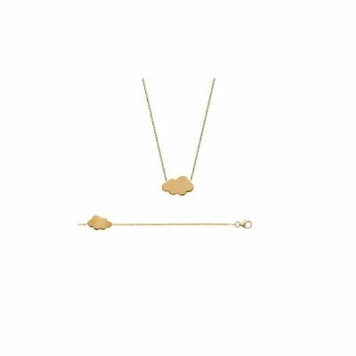 Collier en plaqué or, 45cm