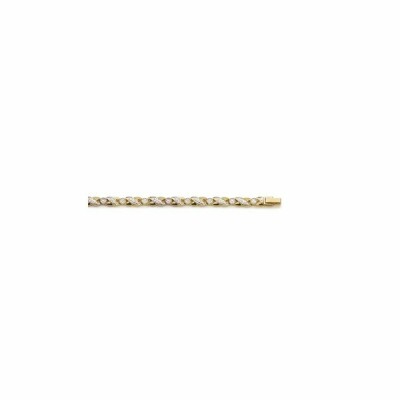 Bracelet en plaqué or et oxydes de zirconium, 19cm