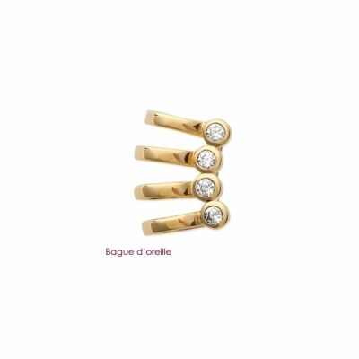 Boucles d'oreilles en plaqué or et oxydes de zirconium