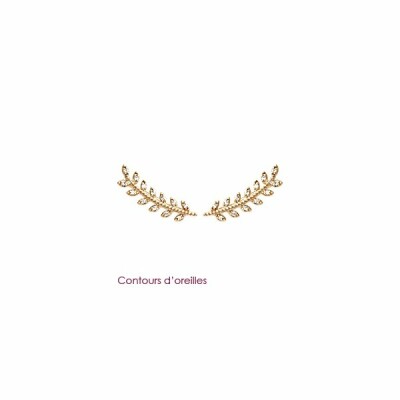 Boucles d'oreilles climber en plaqué or et oxydes de zirconium