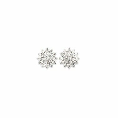 Boucles d'oreilles en plaqué or et oxydes de zirconium