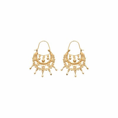 Boucles d'oreilles en plaqué or et oxydes de zirconium
