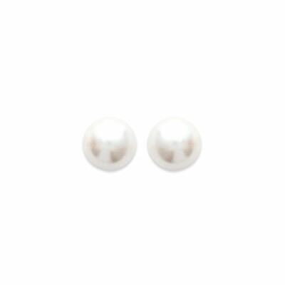 Boucles d'oreilles en plaqué or et perles d'imitation