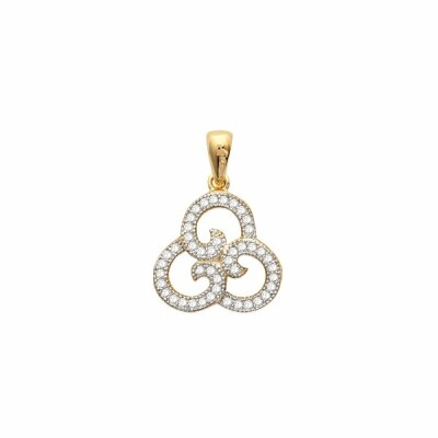 Pendentif en plaqué or et oxydes de zirconium