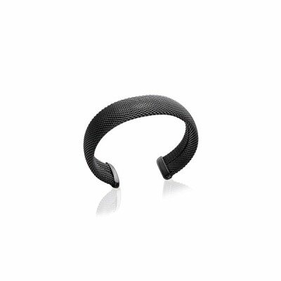 Bracelet jonc en acier ruthénié