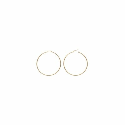 Boucles d'oreilles créoles en acier PVD jaune