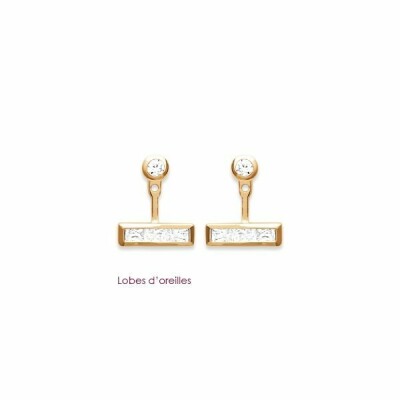 Boucles d'oreilles en plaqué or et oxydes de zirconium