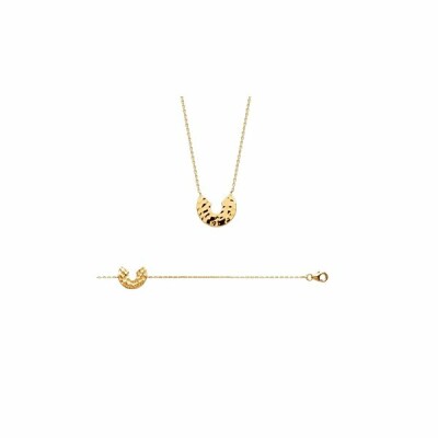 Bracelet en plaqué or, 18cm