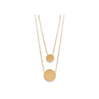 Collier en plaqué or, 45cm