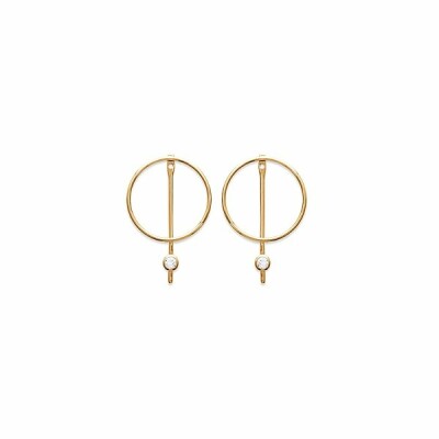 Boucles d'oreilles en plaqué or et oxydes de zirconium
