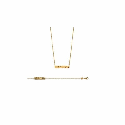 Collier en plaqué or, 45cm