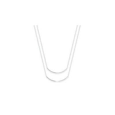 Collier en argent rhodié, 45cm