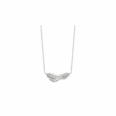 Collier en argent rhodié et oxydes de zirconium, 45cm