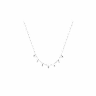 Collier en argent rhodié, 45cm