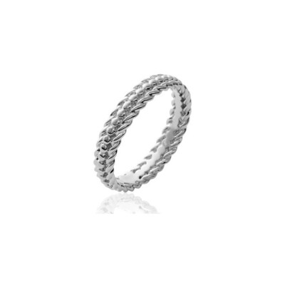 Bague en argent rhodié
