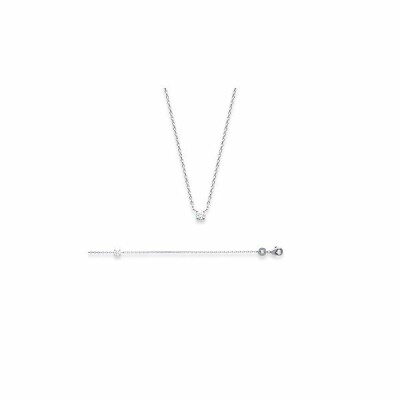 Bracelet en argent rhodié et oxydes de zirconium, 18cm