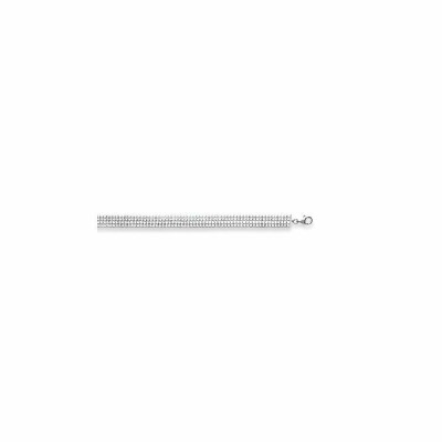 Bracelet en argent rhodié et oxydes de zirconium, 18cm