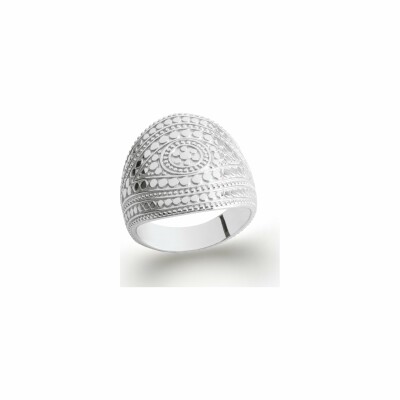 Bague en argent rhodié