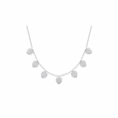 Collier en argent rhodié, 45cm