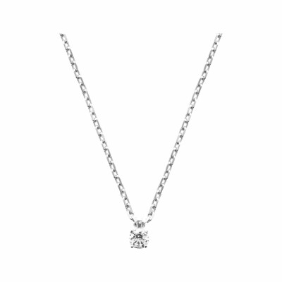 Collier en argent rhodié et oxydes de zirconium, 45cm