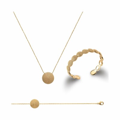 Collier en plaqué or, 45cm