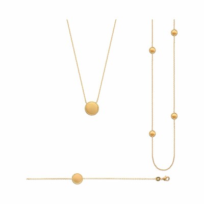 Collier en plaqué or, 45cm