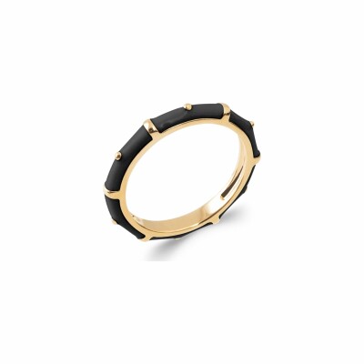 Bague en plaqué or et émail