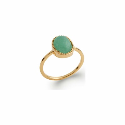 Bague en plaqué or et aventurine