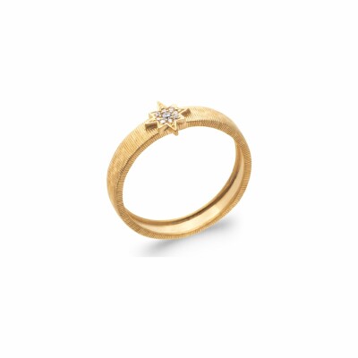 Bague en plaqué or et oxydes de zirconium