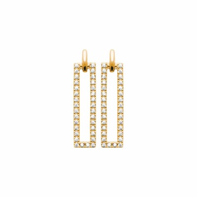 Boucles d'oreilles en plaqué or et oxydes de zirconium