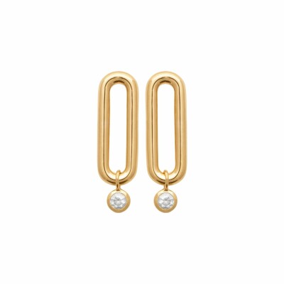 Boucles d'oreilles en plaqué or et oxydes de zirconium