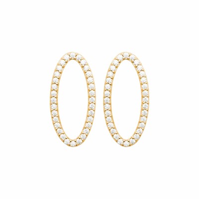 Boucles d'oreilles en plaqué or et oxydes de zirconium