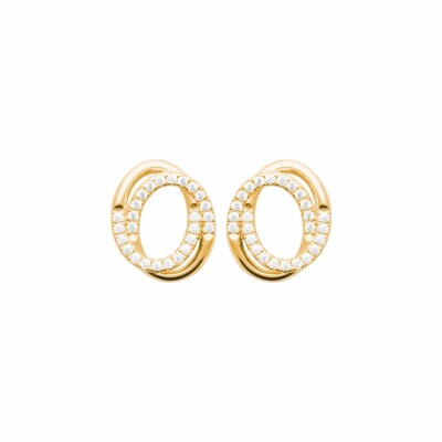 Boucles d'oreilles en plaqué or et oxydes de zirconium