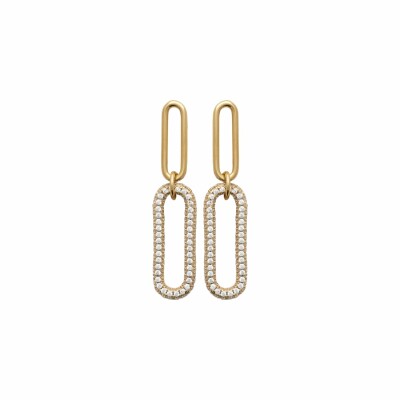 Boucles d'oreilles en plaqué or et oxydes de zirconium