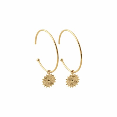 Boucles d'oreilles créoles en plaqué or