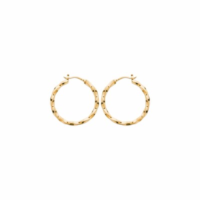 Boucles d'oreilles créoles en plaqué or