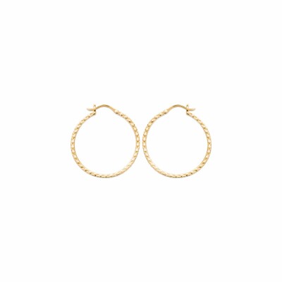 Boucles d'oreilles créoles en plaqué or