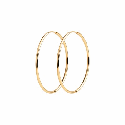 Boucles d'oreilles créoles en plaqué or