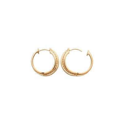 Boucles d'oreilles créoles en plaqué or et oxydes de zirconium