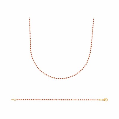 Bracelet en plaqué or et résine, 18cm