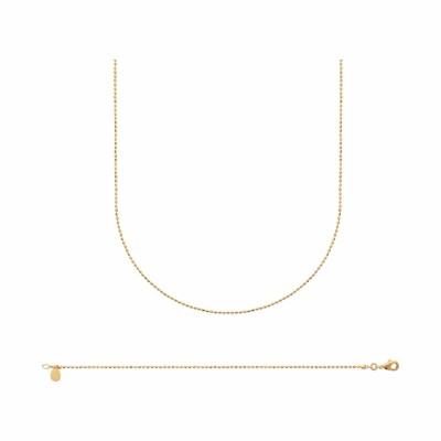 Chaîne en plaqué or, 42cm
