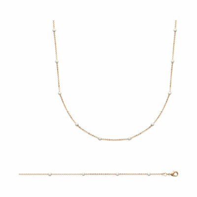 Collier en plaqué or et émail, 42cm